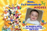 Convite Turma do Mickey - 07 - tamanho 10x15