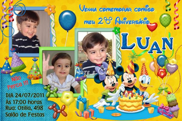 Convite Turma do Mickey - 05