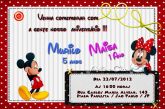 Convite Turma do Mickey e Minie